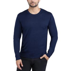 X RAY Mens Crew Neck Sweater Slim Fit Midweight Pullover Sweater for Men for Casual Dressy Wear (Medium, Navy)