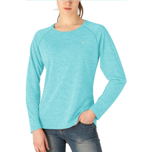 TBMPOY Women's UPF 50+ Sun Protection Long Sleeve Shirts SPF Lightweight Hiking Running Fishing Outdoor Tops, Size S