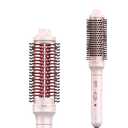 Thermal Brush,1.5 Inch Heated Round Brush,Dual Voltage Travel CurlingBrush, Ceramic Curling brushs for Blowout Look,Non-Blowing Heated Round Brushs,Dual PTC Fast Style Thermal RoundBrush, (Pink)