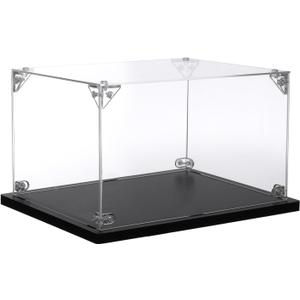 MECCANIXITY Acrylic Display Case, 8x6x4 Inches Clear Display Box Assemble Dustproof Display Box Storage Organizer for Collectibles Action Figures