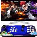 FVBADE [30000 Game in 1] 70S Pandora Box mini Arcade Console for Children Compatible PC & Projector & TV ,3D Games 1-4 Players Double Joystick Favorite List Game Category Save/Search/Hide/Pause Games (Blue)