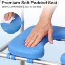 Padded Toilet Seat Riser for Seniors FSA/HSA Eligible, Adjustable Safety Frame Raised Toilet Seat with Handles, Heavy Duty Bariatric Recovery Elderly Assistance Products, Fits Round & Elongated