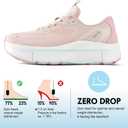 JACKSHIBO Wide Toe Box Shoes Women Arch Support Wide Sneakers for Running Walking Athletic Tennis Orthopedic Plantar Fasciitis Workout with Thick Cushion Zero Drop Sole Width Shoes Size 40,5