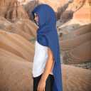 Unisex Fashion Shawl Scarf Capes Medieval Cape Shawl Scarfs Hooded Linen Hooded Cowl