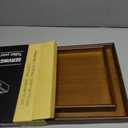 Fibogollo Bamboo Set of 2 Serving Tray with Handles,Decorative Trays Platter,Breakfast Tray in Bed,Food Drinks Tray for Eating,Working,Storing(Brown)L-43x30 S-38.25