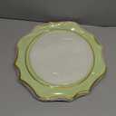 BalsaCircle 6 Sage Green 6 in Round Plastic Charger Plates Gold Scalloped Rim Party Events Decorations Supplies