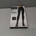 RubyRunk Fleece Lined Tights for Women, Warm Pantyhose leggings Women, Thermal Opaque Tights for Winter (Black)