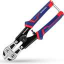 WORKPRO Mini Bolt Cutter 8-inch/210mm, Spring Loaded Wire Cutters Heavy Duty with Soft Anti-slip Handle, Small Bolt Cutter, Wire Cable Cutter, Spring Snips Clippers (Upgrade Grip)