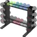 PROIRON Compact Dumbbell Rack Stand Only, Stable Dumbbell Storage Rack with Extra Long Steel Pipe Base ,Weight Rack for Dumbbells Strength Training Dumbbell RacksWeight Rack for Home Gym Storage,Max.Weight 450 lbs.