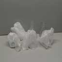 9 Pack Glass Erlenmeyer Flask Set with Glass Stirring Rod, 7 Sizes, 50ml, 100ml, 150ml, 200ml, 250ml, 300ml, 500ml, Narrow Mouth Borosilicate Erlenmeyer Flask with Printed Graduation for Lab Chemistry