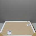 U Brands Bulletin Board, 18 x 24 Inch Linen Fabric Pin Board, Farmhouse White Wood Style Frame, Wall Message Center & Vision Board for Farmhouse Decor, Home Office, Classroom, Includes Push Pins, 23" x 17"
