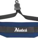 Neotech Saxophone Neck Strap Soft Sax Padded Open Hook for Alto Tenor Baritone Soprano - Made in USA (Standard, Navy)