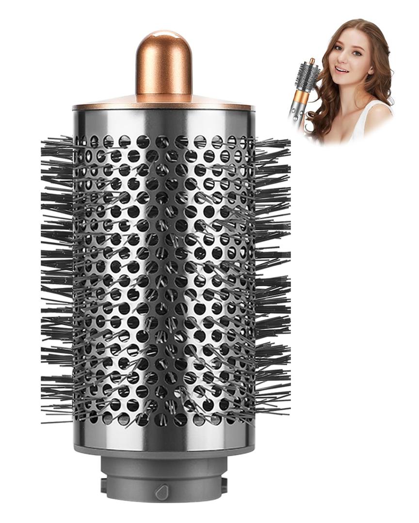 Large Round Volumizing Brush for Dyson Airwrap Styler, Big Round Brush Volumizer Attachment for Dyson Airwrap HS01 HS05 HS08, Smooth Hair,Volumizing and Curly Styling Nickel/Copper