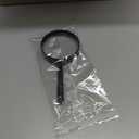 50 Pack Magnifier, Plastic Magnifying Glass Portable Reading Magnifiers for Jewelry Home Office Desk Accessories with Storage Bag, Black