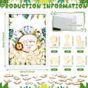 Unittype 71 Pcs 15.8 x 11.8 x 0.6inch Baby Shower Guest Book Alternative with 70 Wood Slices Set Baby Shower Decoration Photo Frame Signature Keepsakes for Birthday Table Centerpiece(Green,Animal)