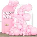PartyWoo Baby Pink Balloons 155 pcs Different Sizes of 18 12 10 5 Inch Pastel Pale Light Pink Balloons Arch Kit Garland for Baby Shower Gender Reveal Birthday Princess Party Decorations Pink-Q05