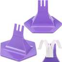 Leinuosen 2 Pcs Zipper Jig Tool for Zipper Pulls 4 Size #3#5#7#8 Handy Zip Fastener Jig Installing Tool Zip Sliders for Pants Dresses Jackets(Purple)