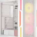 CORSAIR iCUE Link 5000T LX RGB Mid-Tower ATX PC Case  3X Pre-Installed LX120 RGB Fans, Integrated Aurora RGB Light Strips, Spacious Interior, iCUE Link System Hub Included  White