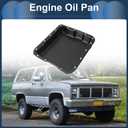 No.8663948 Engine Oil Pan Oil Pan Sump Transmission Oil Pan for GMC C2500 1994-1998 Iron Black