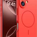 Magnetic for iPhone 17 Case, [Matte Solid Color] [Full Camera Protection] Protective Case for iPhone 17 - Red