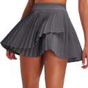 RUNNING GIRL Women's Pleated Tennis Skirts with Pockets High Waisted Tummy Control Casual Athletic Workout Golf Skorts (XXL)
