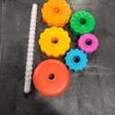 Baby Spinning Stacking Toys for Toddlers 1-3, Rainbow Ring Stacker Montessori Toys for Babies 6-12 Months, 1 2 3 One Year Old Girl Boy Christmas Birthday Gifts, Autism Sensory Learning Toy