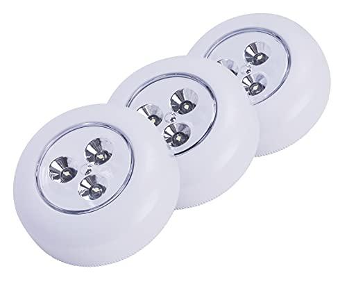 LIGHT IT! by Fulcrum, 30010-308 Stick-On Light, White, 3 Pack