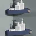 Sotfamily Plastic Shower Caddy Corner (for 90 Only), 2 Pack Adhesive Corner Shower Shelves for Bathroom Organizers and Storage, Crystal