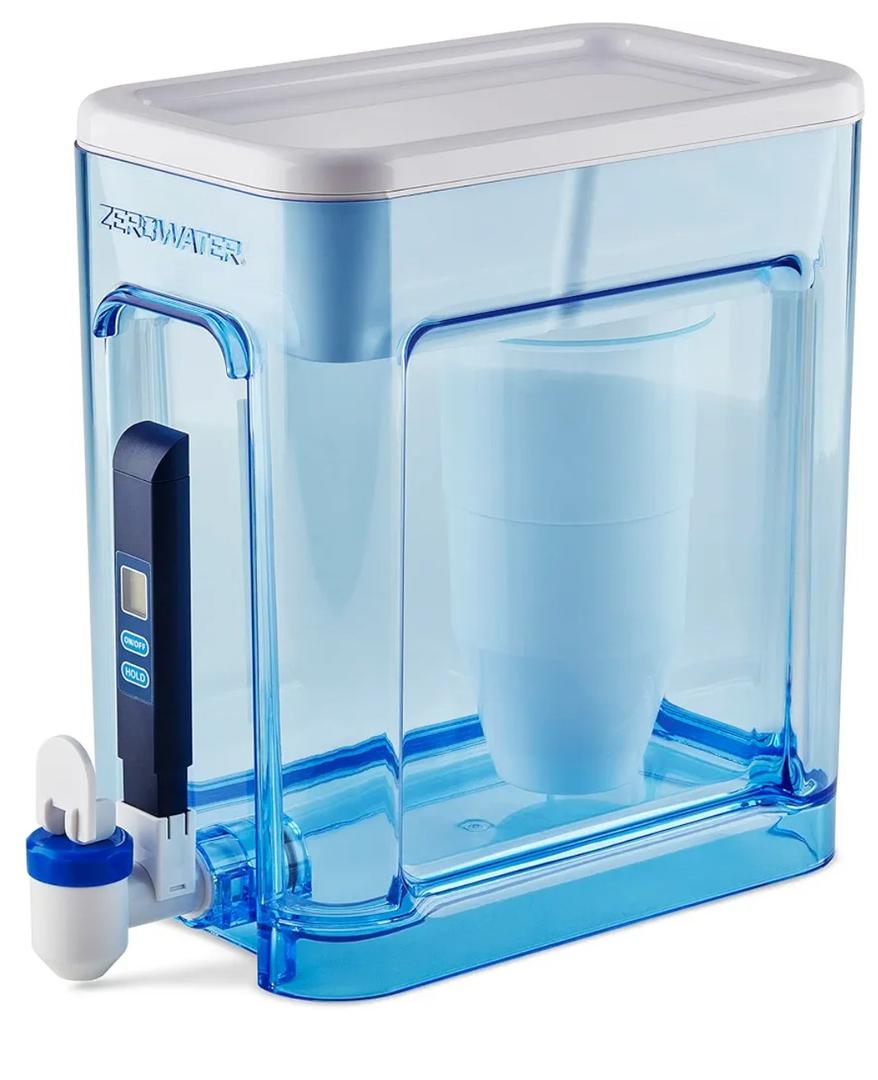 ZeroWater 22-Cup Ready-Read 5-Stage Water Filter Dispenser with Instant Read Out - 0 TDS for Improved Tap Water Taste - IAPMO Certified to Reduce Lead, Chromium, and PFOA/PFOS