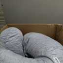 MOON PARK Pregnancy Pillows for Sleeping  U Shaped Full Body Maternity Pillow with Removable Cover  Support for Back, Legs, Belly, HIPS  57 Inch Pregnancy Pillow for Women  Grey