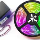 13.2ft Battery Powered LED Strip Lights, RGB Color Changing LED Lights with 3-Key Controller, AA Battery Operated Flexible Light Strip for Bedroom, TV Backlight, Closet, Camping, DIY Decor (1)