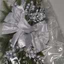 Christmas Swags Staircase Decoration Hanging Stair Teardrop Swag Garlands(Silver)