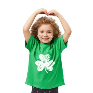 Kids St. Patrick's Day Shirt 2-7 Years Old Toddler Boys Girls Lucky Clover Tops Irish T-Shirts Shamrock Tee Outfits XL (Green)