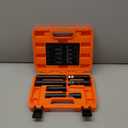 Dynofit 8-Piece Lug Nuts Key Kit, 5/6/7/12 Spline Lug Nuts Socket Set for Aftermarket Rims and Wheel Lock, with 1/2" Drive & Hex External Ends for Removal, Cr-V Steel (Black)