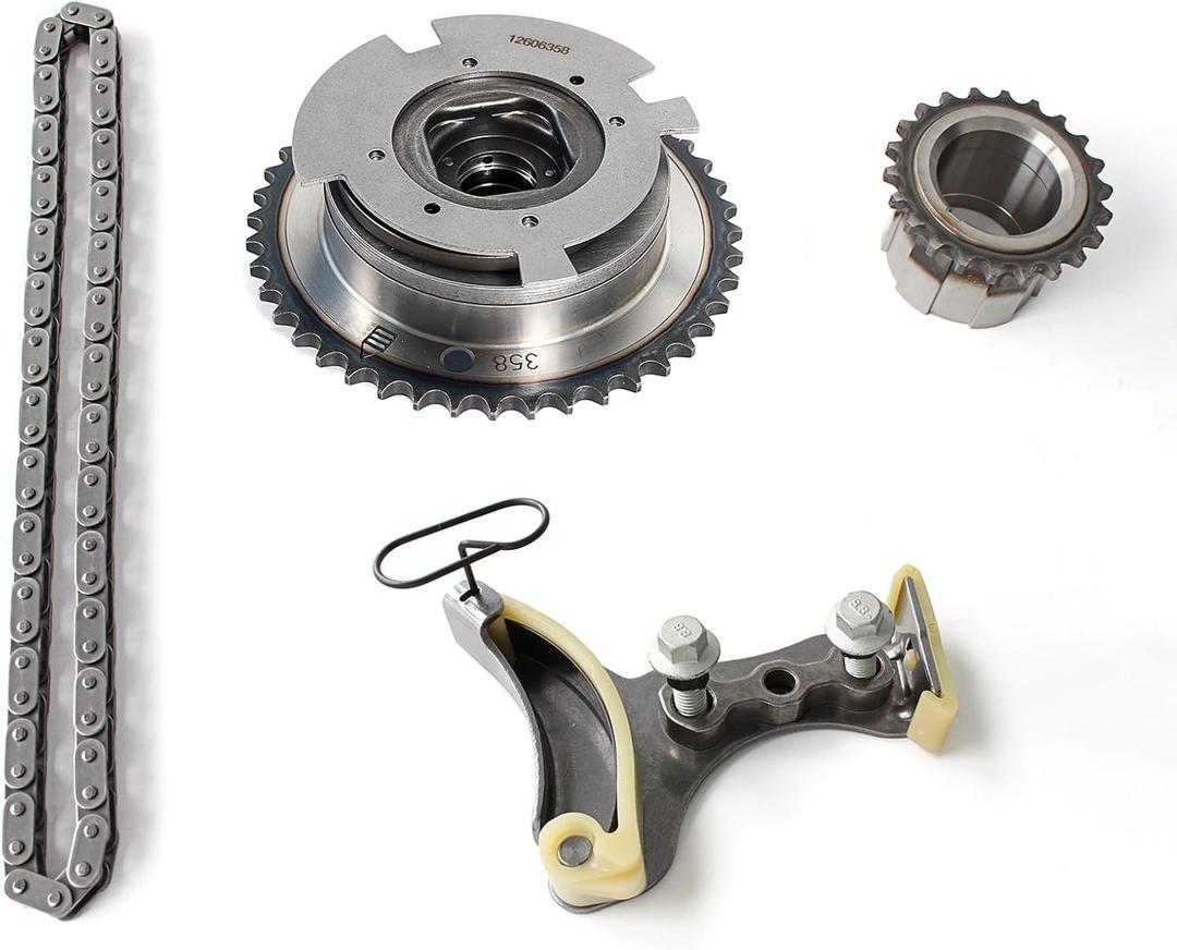 AUCERAMIC TK3216VVT 3SRH60 Timing Chain Kit Fit for Chevrolet Avalanche Camaro Colorado Express Silverado Suburban Tahoe Cadillac Escalade GMC Canyon Savana Sierra Yukon Hummer 4.8L 5.3L 6.0L 6.2L