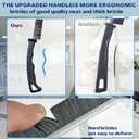 5PCS Crevice Cleaning Brush, Hard Bristle Crevice Cleaner, Grout Scrub Brush, Home Essentials, Durable, Thin, Multifunctional Gap Cleaning Tool for Household Use, Bathroom, Kitchen, Corner ect