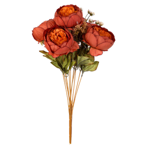 Fake Flowers,  Faux Artificial Greenery Stems Foam Roses Silk Poppy Eucalyptus