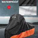 Benlari Upgraded Waterproof Motorcycle Cover Compatible with Sportster, Iron 883, Forty-Eight, Nightster Special, Superlow, Superlow 1200T (87"x37"x50")