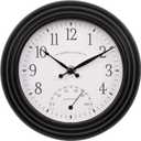 La Crosse Clock 433-3020B 8-inch Indoor/Outdoor Colby Wall Clock with Temperature