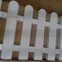 Hrpa Christmas Tree Fence,4pcs White Plastic Picket Fence for Miniature Home Garden Christmas Xmas Tree Wedding Party Decoration