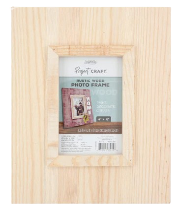 ArtSkills Project Craft Rustic Wood Photo Frame 4"x6"