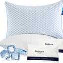 Bedsure Cooling Bed Pillows for Sleeping, Shredded Memory Foam King Pillows, Set of 2, Luxury Cover Made of Rayon Derived from Bamboo, Adjustable Firmness for Side, Back, Stomach, and Hot Sleepers