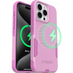 OtterBox iPhone 15 Pro Max - Commuter MagSafe Case - Slim & Tough - Pocket-Friendly - Dual Layer Drop Protection - Port Covers  Non-Retail Packaging - Wildflower