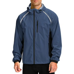 Bikewa Men's Cycling Rain Jackets Waterproof Running Bike Windbreaker Lightweight Packable Hooded Jacket, Small