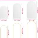 3 Pack Arch Backdrop Stand and Cover Set (7.2/6.6/6FT) Balloon Arch Stand | Wedding Back Drop Arch Stand,Arch for Balloons,Metal Arch Frame for Baby Shower Birthday Party Decoration Garland Decor