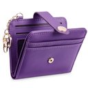 POIUGOYA Slim Wallet for Women,RFID Blocking Bifold Credit Card Holder with Zipper Coin Pocket,ID Window,Keychain