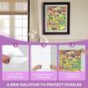 Puzzle Glue Sheets for 1000-Pieces, 96 PCS Puzzles Saver Sheets, Easy Peel and Stick Jigsaw Sticker Sheets, No-Clean Puzzle Glue Stickers, Gifts for Puzzles Lovers (96 PCS)