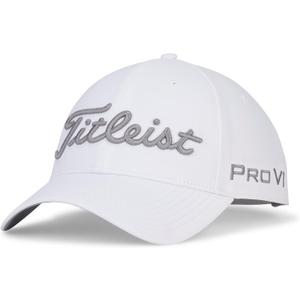 Titleist Standard Tour Performance Prior Generation Golf Hat (One Size, White/Grey)