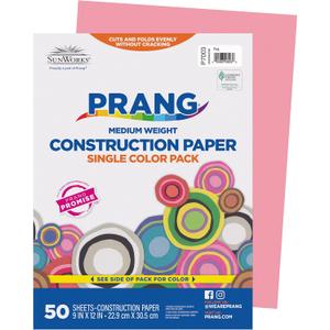 Prang (Formerly SunWorks) Construction Paper, Pink, 9" x 12", 50 Sheets