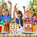 JOYGATHER 24 Pcs Basketball Party Favors Bags with Handles, Basketball Goodie Gift Candy Treat Snack Bags with 3 Different Types for Birthday Party Supplies